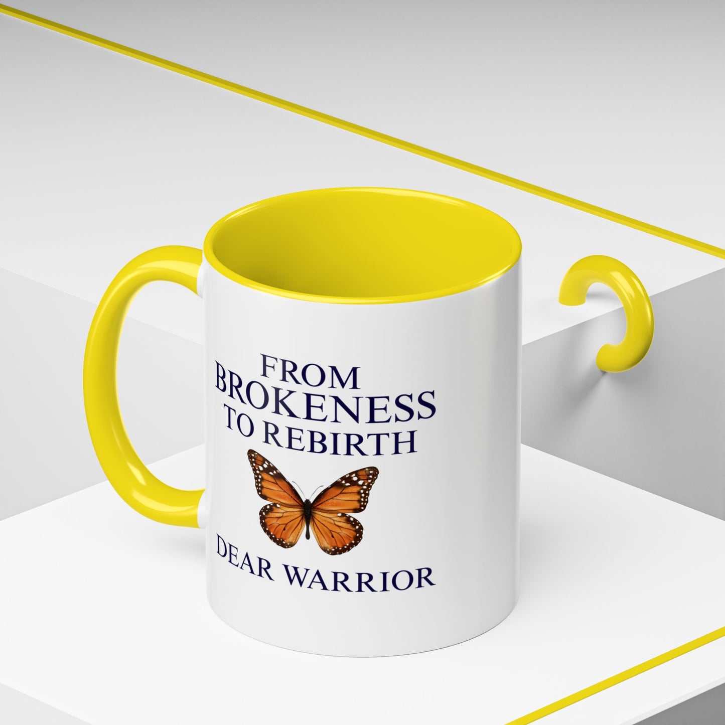 Inspirational Coffee Mug, Motivational Mug, Butterfly Theme, Self-Care Gift, Empowerment Merchandise