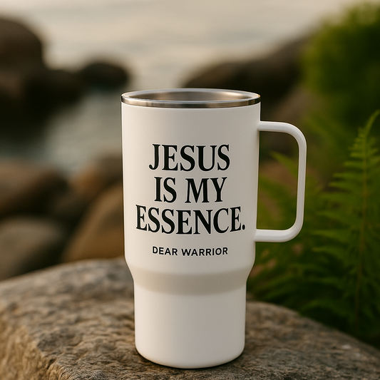 Travel mug with a handle