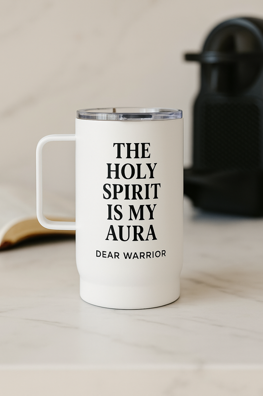 Travel mug with a handle