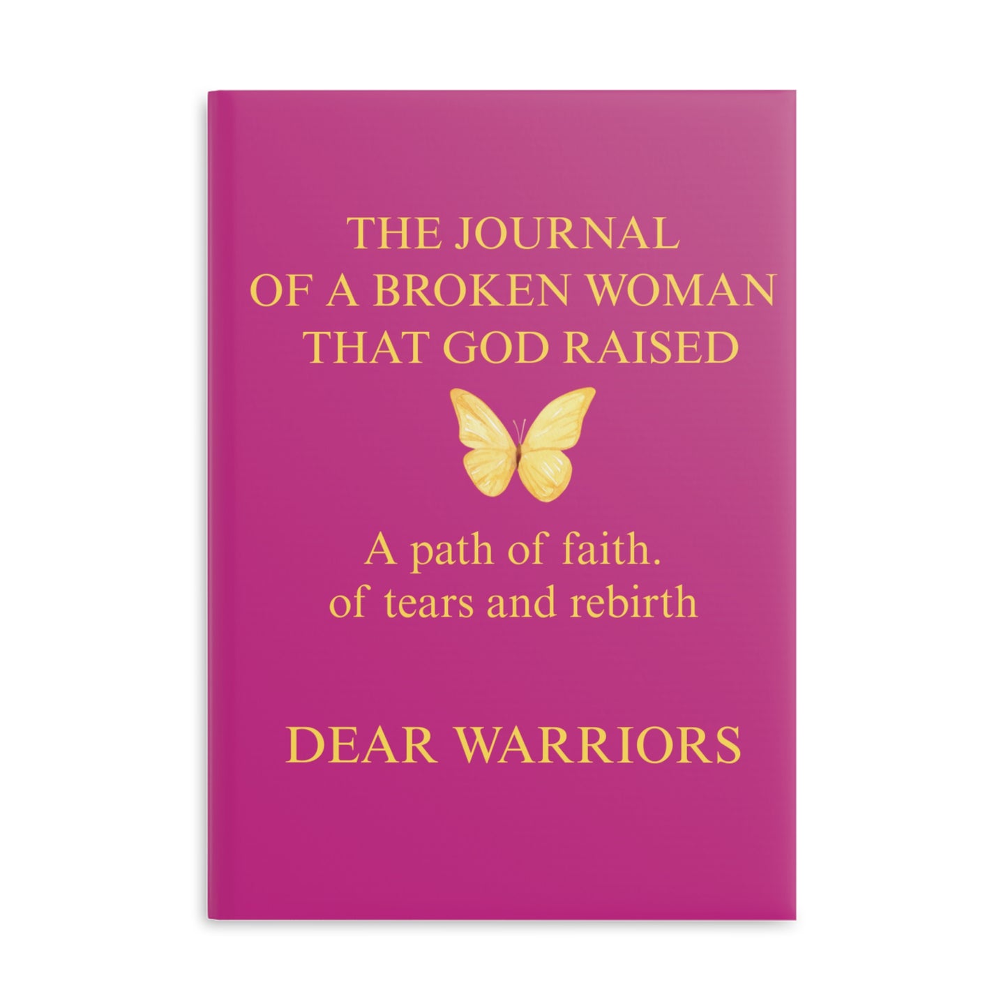 Faith-Inspired Hardcover Notebook for Warriors, Journal for Healing, Gift for Women, Inspirational Stationery, Rebirth Writing