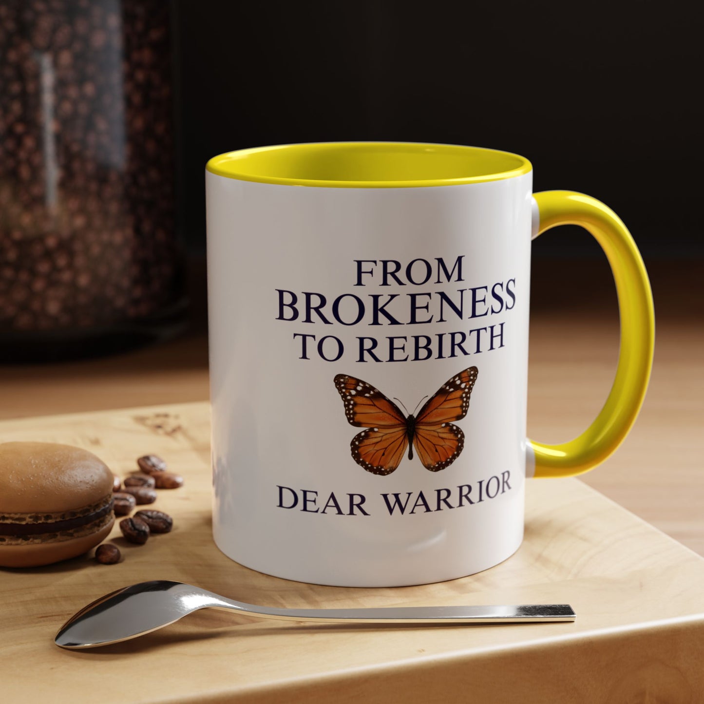 Inspirational Coffee Mug, Motivational Mug, Butterfly Theme, Self-Care Gift, Empowerment Merchandise