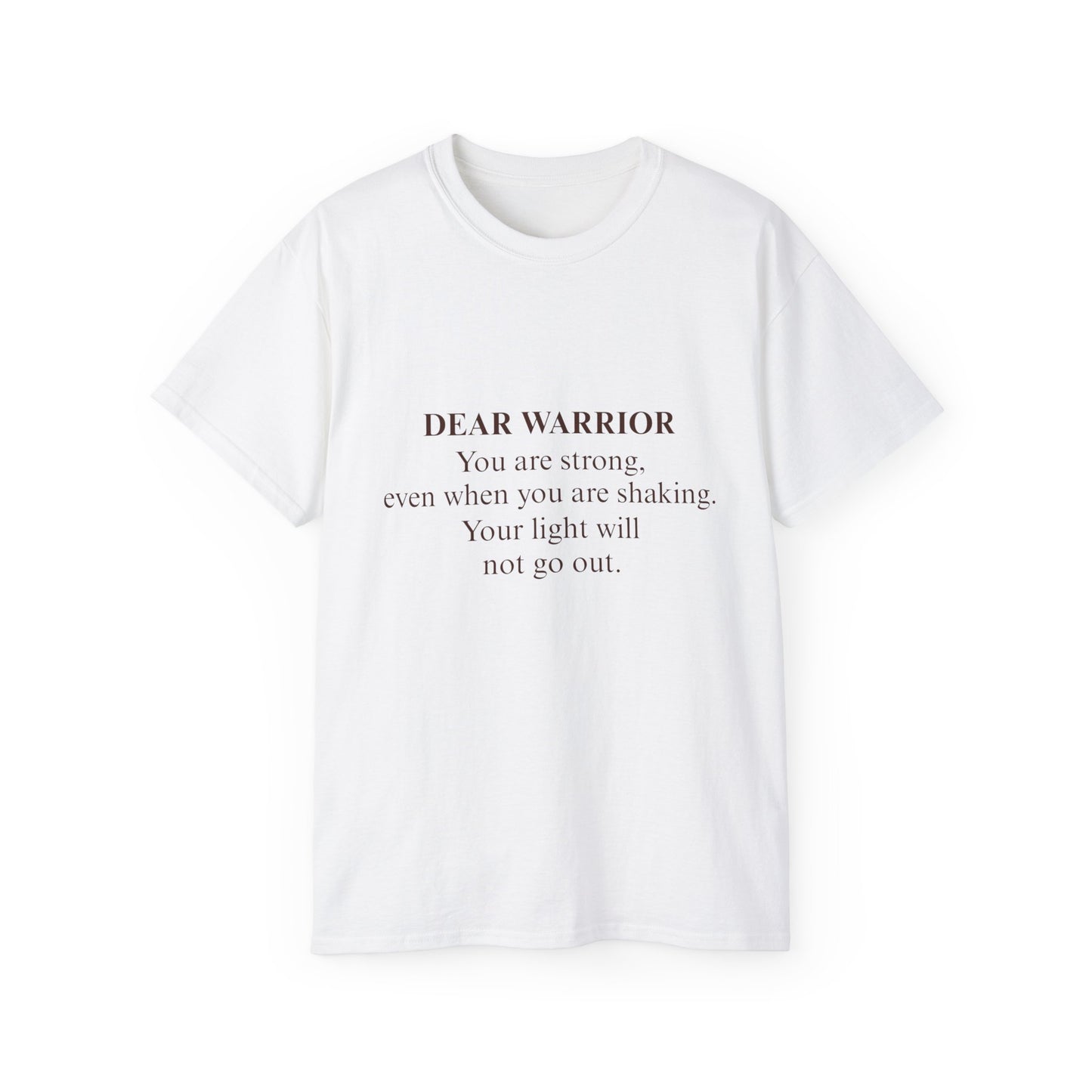 Empowering Warrior Tee - Unisex Ultra Cotton T-Shirt, Inspirational Apparel, Gift for Her, Motivational Top, Self-Care Clothing