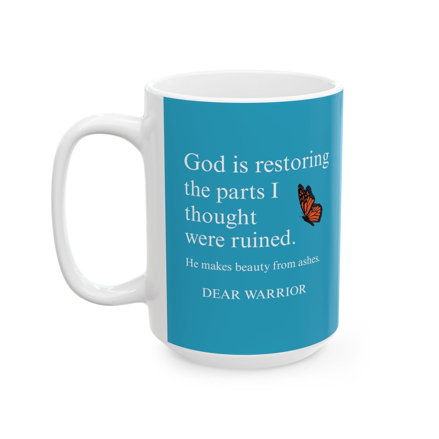 Inspirational Ceramic Mug for Thoughtful Moments, Butterfly Design, Coffee Cup, Gift for Friends, Motivational Decor, 11oz 15oz