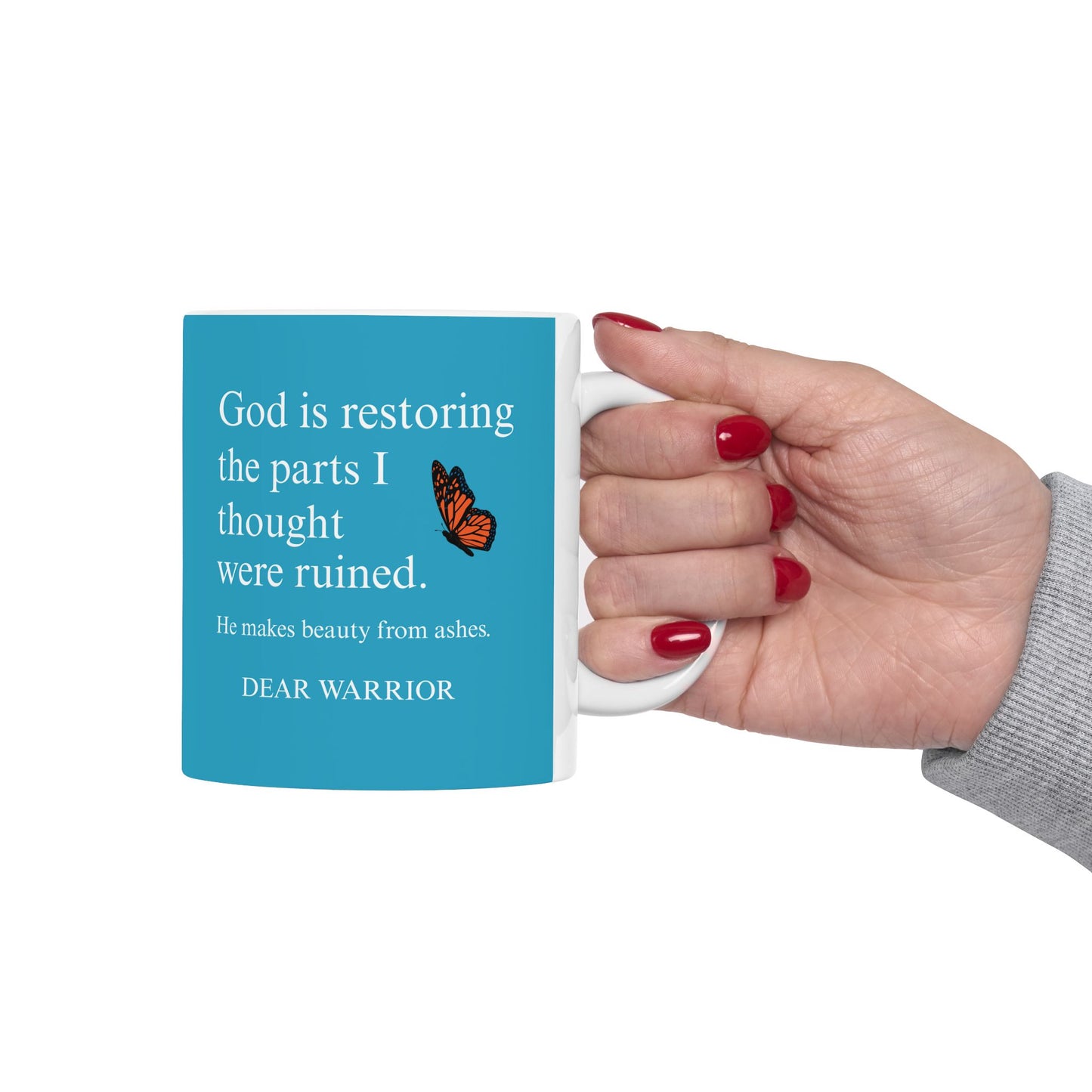 Inspirational Ceramic Mug for Thoughtful Moments, Butterfly Design, Coffee Cup, Gift for Friends, Motivational Decor, 11oz 15oz