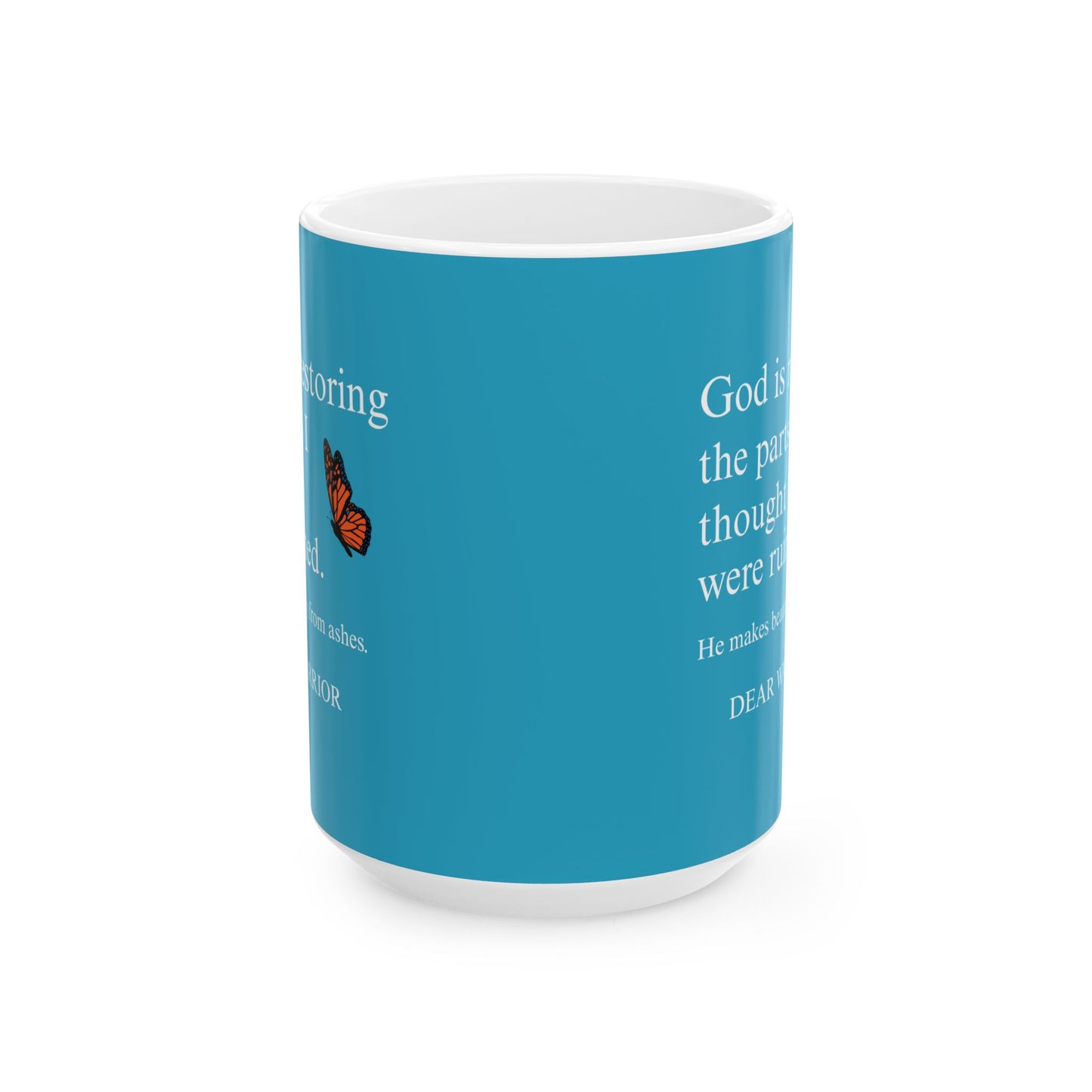 Inspirational Ceramic Mug for Thoughtful Moments, Butterfly Design, Coffee Cup, Gift for Friends, Motivational Decor, 11oz 15oz