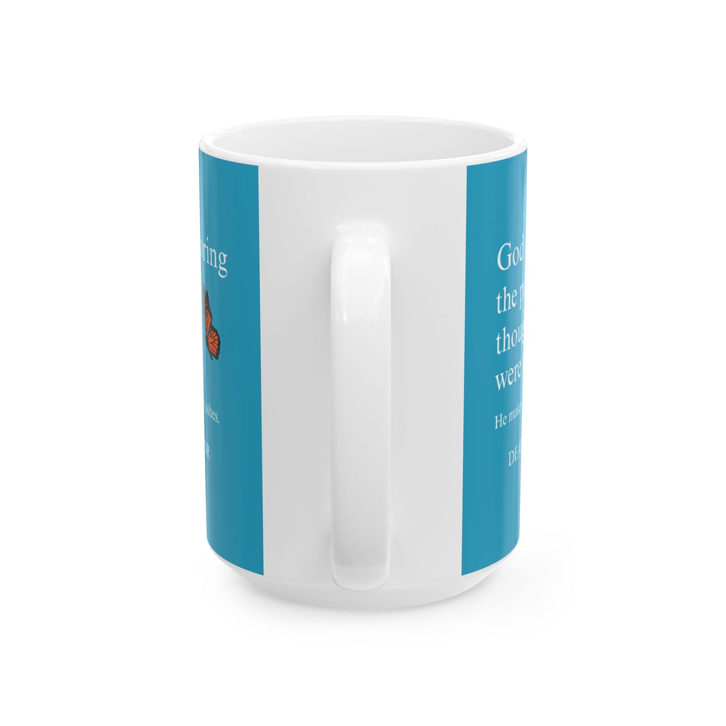 Inspirational Ceramic Mug for Thoughtful Moments, Butterfly Design, Coffee Cup, Gift for Friends, Motivational Decor, 11oz 15oz