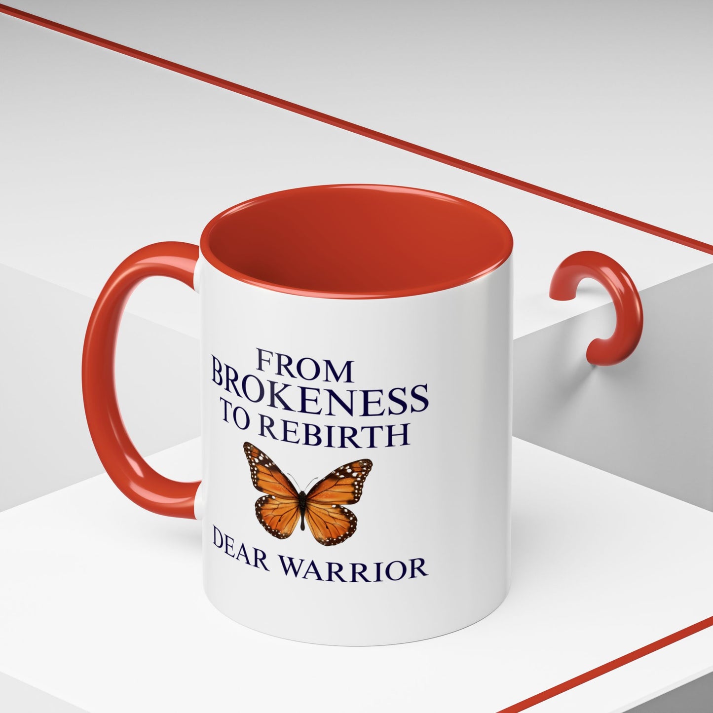 Inspirational Coffee Mug, Motivational Mug, Butterfly Theme, Self-Care Gift, Empowerment Merchandise