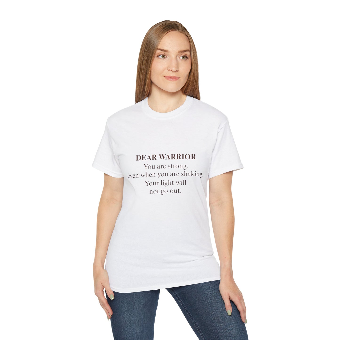 Empowering Warrior Tee - Unisex Ultra Cotton T-Shirt, Inspirational Apparel, Gift for Her, Motivational Top, Self-Care Clothing