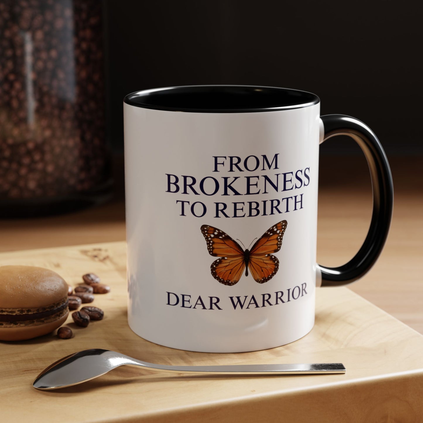 Inspirational Coffee Mug, Motivational Mug, Butterfly Theme, Self-Care Gift, Empowerment Merchandise